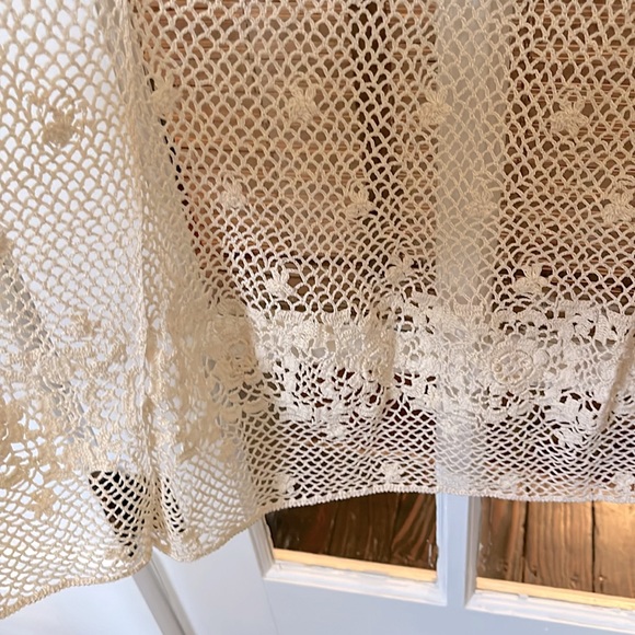 Vintage April Cornell  NWOT small cream crochet long cardigan sweater - Picture 6 of 7